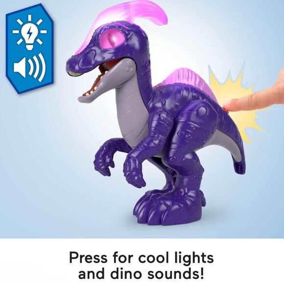 NEW Fisher-Price Light-Up & Sound Jurassic World Parasaurolophus XL Dinosaur - Picture 1 of 4